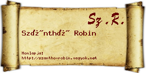 Szánthó Robin névjegykártya